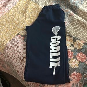 Adult size medium lacrosse goalie sweats